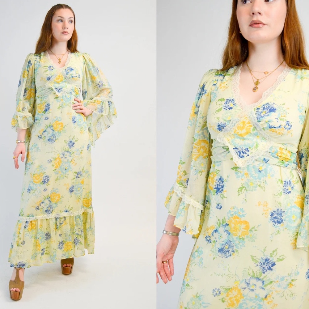 ✨Vintage 1970s Cottagecore Dress